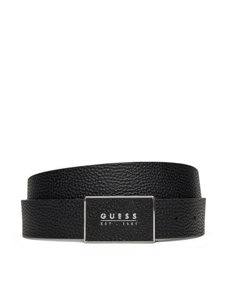 Guess Pasek Męski BMDJTUP5235 Czarny. Czarne paski damskie Guess, z aplikacjami, ze skóry. Za 359.99 zł.
