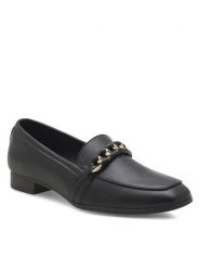 DeeZee Loafersy EMMERENTIA HY8757-4 Czarny. Czarne mokasyny damskie DeeZee, ze skóry. Za 79.99 zł.
