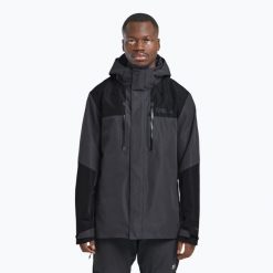 Kurtka przeciwdeszczowa męska Jack Wolfskin Jasper 2L. Szare kurtki męskie Jack Wolfskin, l, bez wzorów, bez kaptura. Za 859.99 zł.
