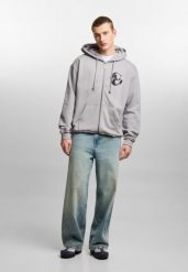 Bluza sportowa męska Prosto P Rim z kapturem. Szare bluzy męskie Prosto., m, z aplikacjami, z bawełny, z kapturem. Za 275.99 zł.