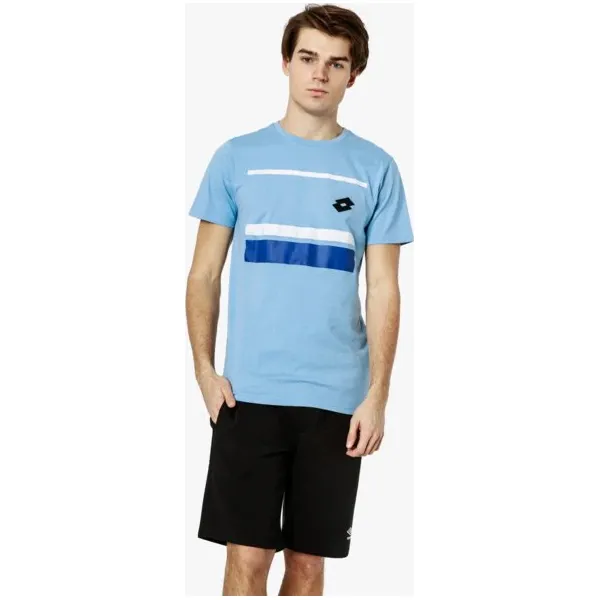 Lotto Koszulka Ss Celano , niebieski, rozmiar XXL. Niebieskie koszulki sportowe męskie Lotto, m, bez wzorów, z bawełny, bez kołnierzyka, bez ramiączek, climacool (adidas). Za 59.99 zł.