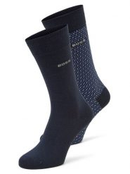 BOSS Skarpety w 2-paku Mężczyźni Bawełna niebieski, 39-42. Niebieskie skarpety męskie Boss, bez wzorów, z bawełny. Za 69.95 zł.