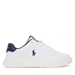 Sneakersy Polo Ralph Lauren. Białe trampki i tenisówki chłopięce Polo Ralph Lauren, bez wzorów, bez zapięcia. Za 449.99 zł.
