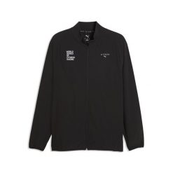 Męska kurtka rozgrzewkowa PUMA × HYROX DRYELITE PUMA. Czarne kurtki sportowe męskie Puma, m, bez wzorów, z materiału, na fitness i siłownię. Za 399.00 zł.