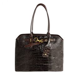 Duża torba shopper FL57 ARLA brązowa. Brązowe torebki shopper damskie bez wzorów, z materiału, eleganckie, duże, z tłoczeniem, bez dodatków. Za 436.99 zł.