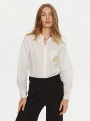 Luisa Spagnoli Koszula Legenda 541508 Biały Regular Fit. Białe bluzki damskie Luisa Spagnoli, l, bez wzorów, z bawełny, bez kołnierzyka, bez ramiączek. Za 539.99 zł.