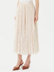 Guess Spódnica midi W5YD1E KCZ90 Złoty Regular Fit. Żółte spódnice damskie Guess, s, z aplikacjami, z syntetyku, midi. Za 429.99 zł.
