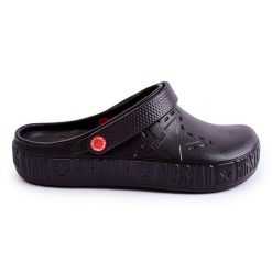 Męskie Lekkie Klapki Kroksy Big Star II175001 Czarne. Czarne klapki męskie z tworzywa sztucznego, biznesowe. Za 131.88 zł.