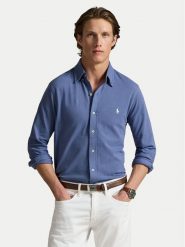 Polo Ralph Lauren Koszula 710654408143 Niebieski Regular Fit. Niebieskie koszule męskie Polo Ralph Lauren, l, bez wzorów, z bawełny, bez kołnierzyka, bez ramiączek. Za 619.99 zł.