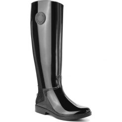 Kalosze EMPORIO ARMANI - X30173 XF304 00002 Black. Czarne kozaki damskie Emporio Armani, z materiału. Za 599.00 zł.