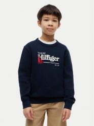 Tommy Hilfiger Bluza Embroidery Graphic KB0KB10506 M Granatowy Regular Fit. Niebieskie bluzy dla chłopców Tommy Hilfiger, bez wzorów, z bawełny, bez ramiączek, bez kaptura. Za 269.99 zł.
