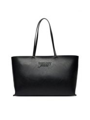 Tommy Jeans Torebka Tjw Must Tote AW0AW18455 Czarny. Czarne torebki do ręki damskie Tommy Jeans, bez wzorów, z jeansu, bez dodatków. Za 409.99 zł.