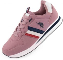 Obuwie damskie U.S. Polo Assn. trampki różowe. Czerwone obuwie sportowe damskie U.S. Polo Assn., z aplikacjami, z materiału, eleganckie, bez zapięcia. Za 95.20 zł.