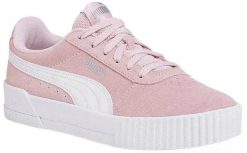Buty sportowe damskie PUMA Carina rozmiar 36. Białe obuwie sportowe damskie Puma, bez wzorów, z materiału. Za 249.61 zł.