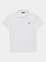 United Colors Of Benetton Polo 3089C300Q Biały Regular Fit. Białe t-shirty dla chłopców United Colors Of Benetton, bez wzorów, z bawełny, bez ramiączek. Za 89.99 zł.