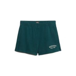 Szorty z motywem sportowym essentials dla kobiet Superdry. Zielone szorty sportowe damskie Superdry., bez wzorów, sportowe. W wyprzedaży za 126.60 zł.
