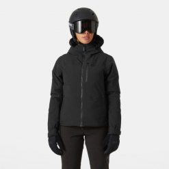 Damska kurtka narciarska Helly Hansen Valdisere 2.0. Czarne kurtki damskie Helly Hansen, bez wzorów, bez kaptura, narciarskie. W wyprzedaży za 1,243.50 zł.