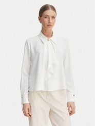 Rinascimento Koszula CFC0127637003 Biały Regular Fit. Białe bluzki damskie Rinascimento, xs, bez wzorów, z syntetyku, biznesowe, bez kołnierzyka, bez ramiączek. Za 499.99 zł.
