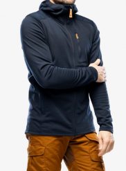 Bluza z kapturem męska Fjallraven Keb Fleece Hoodie. Niebieskie bluzy męskie Fjällräven, m, bez wzorów, z elastanu, z kapturem. Za 1,022.99 zł.