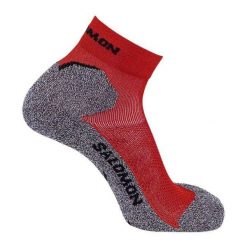 Skarpety Za Kostkę Dla Dorosłych Unisex Speedcross. Czerwone skarpety męskie Salomon, bez wzorów. Za 49.99 zł.