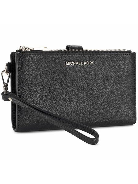 MICHAEL Michael Kors Portfel Wristlets 32T7GAFW4L Czarny. Czarne portfele damskie MICHAEL Michael Kors, bez wzorów, ze skóry. Za 539.99 zł.