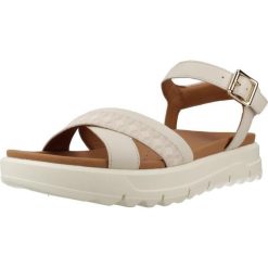 Sandały GEOX D XAND 2.1S Beżowy. Brązowe sandały damskie Geox, bez wzorów, ze skóry, bez obcasa, bez zapięcia. Za 398.99 zł.