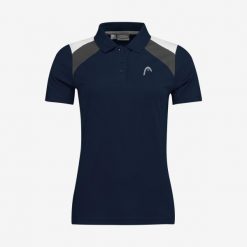 Koszulka polo damska CLUB 22 Tech. Niebieskie koszulki sportowe damskie Head, xl, bez wzorów, z materiału, bez kołnierzyka, bez ramiączek, tenisowe. W wyprzedaży za 140.00 zł.