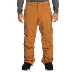 Spodnie snowboardowe męskie Quiksilver Estate. Brązowe spodnie snowboardowe męskie Quiksilver, m, bez wzorów, z materiału, narciarskie. Za 349.99 zł.