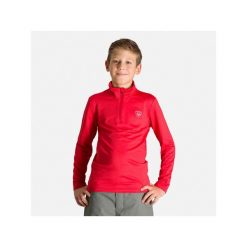 Bluza narciarska dla dzieci Rossignol Boy 1/2 Zip Warm Stretch czerwona. Czerwone bluzy dla chłopców Rossignol, na zimę, bez wzorów, bez ramiączek, bez kaptura. Za 169.99 zł.