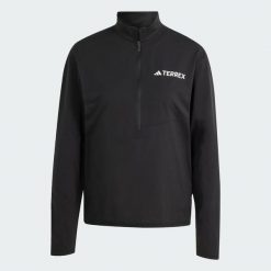 Koszulka Terrex Multi Climacool 1/2 Zip Long Sleeve. Czarne koszulki sportowe damskie Adidas, xs, bez wzorów, sportowe, bez kołnierzyka. Za 259.00 zł.