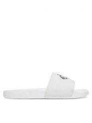 Calvin Klein Klapki Ess HW0HW02958 Biały. Białe klapki damskie Calvin Klein, bez wzorów, z materiału, bez obcasa. Za 169.99 zł.