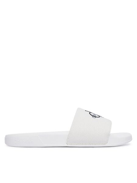 Calvin Klein Klapki Ess HW0HW02958 Biały. Białe klapki damskie Calvin Klein, bez wzorów, z materiału, bez obcasa. Za 152.99 zł.