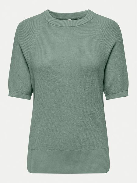 ONLY Sweter Lecia 15339541 Zielony Regular Fit. Zielone swetry damskie Only, xs, bez wzorów, z wiskozy, bez kołnierzyka, bez ramiączek, bez kaptura. Za 69.99 zł.