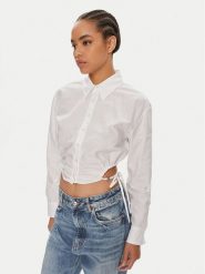 Hugo Koszula Eliesa 50512837 Biały Slim Fit. Białe bluzki damskie Hugo, bez wzorów, z bawełny, bez kołnierzyka, bez ramiączek. Za 409.99 zł.