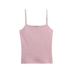 Damski cienki prążkowany top Superdry. Czerwone bielizna termoaktywna damska Superdry., bez wzorów, prążkowane, bez ramiączek. W wyprzedaży za 95.35 zł.