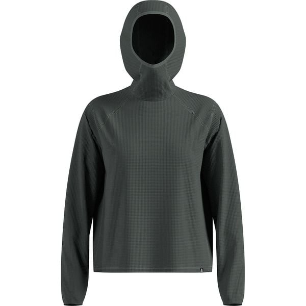 Bluza z kapturem Odlo Mid layer hoody CUBIC. Szare bluzy damskie Odlo, l, bez wzorów, z materiału, z kapturem. Za 319.99 zł.