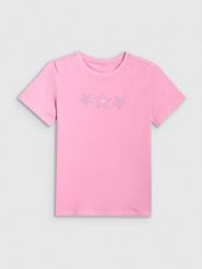 4F T-shirt regular z nadrukiem dziewczęcy - różowy 152 (11-12 lat). Czerwone t-shirty i topy dla dziewczynek 4f, bez wzorów, z bawełny, bez ramiączek. Za 39.99 zł.