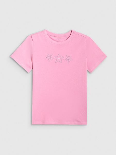 4F T-shirt regular z nadrukiem dziewczęcy - różowy 158 (12-13 lat). Czerwone t-shirty i topy dla dziewczynek 4f, bez wzorów, z bawełny, bez ramiączek. Za 39.99 zł.