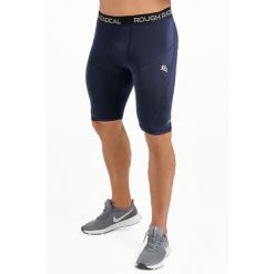 Męskie spodenki szybkoschnące do biegania Rough Radical Tight Shorts. Niebieskie krótkie spodenki sportowe męskie ROUGH RADICAL, l, bez wzorów, z dzianiny, do biegania. Za 119.90 zł.