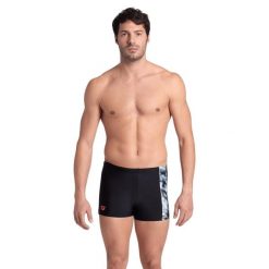 Kąpielówki Arena Splash Point. Czarne kąpielówki męskie Arena, l, bez wzorów, z materiału, na fitness i siłownię. Za 272.50 zł.