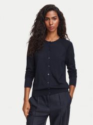 BOSS Kardigan Fonami 50545031 Granatowy Regular Fit. Niebieskie kardigany damskie Boss, s, bez wzorów, z wełny, bez kołnierzyka, bez ramiączek, bez kaptura. Za 849.99 zł.
