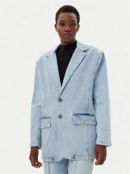 Liu Jo Marynarka UA5210 D4854 Błękitny Relaxed Fit. Niebieskie żakiety damskie Liu Jo, bez wzorów, z bawełny. Za 719.99 zł.