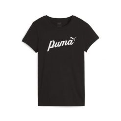 Damska koszulka ESS+ Script PUMA Black. Czarne koszulki sportowe damskie Puma, xs, bez wzorów, sportowe, bez kołnierzyka. Za 90.00 zł.