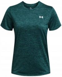 Koszulka treningowa damska Under Armour Tech. Zielone koszulki sportowe damskie Under Armour, xs, bez wzorów, z materiału, bez kołnierzyka, bez ramiączek. Za 113.99 zł.