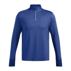 Longsleeve do biegania męski Under Armour Launch Pro 1/4 Zip. Niebieskie koszulki sportowe męskie Under Armour, m, bez wzorów, bez kołnierzyka, bez ramiączek, do biegania. W wyprzedaży za 229.85 zł.