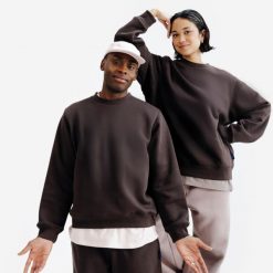 Bluza z okrągłym dekoltem unisex Elementals. Brązowe bluzy męskie Decathlon, m, bez wzorów, z bawełny, bez kaptura. Za 149.99 zł.