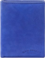 Bag Street Duży portfel skórzany męski niebieski C70. Niebieskie portfele męskie Bag Street, bez wzorów. Za 49.90 zł.