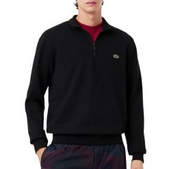 Sweter - Casual - Mężczyźni - Lacoste 1HS1 - Bawełna, długie rękawy - Czarny. Czarne swetry przez głowę męskie Lacoste, na jesień, m, bez wzorów, z bawełny, bez kołnierzyka. Za 568.75 zł.