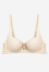 Beżowy Biustonosz Push Up z Regulowanymi Ramiączkami Dimarinsa. Brązowe biustonosze Renee, bez wzorów. Za 34.99 zł.