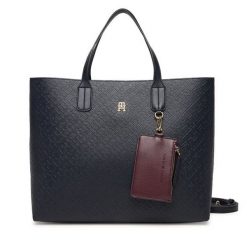 Torebka Tommy Hilfiger. Niebieskie torebki do ręki damskie Tommy Hilfiger, bez wzorów, klasyczne, bez dodatków. Za 749.99 zł.